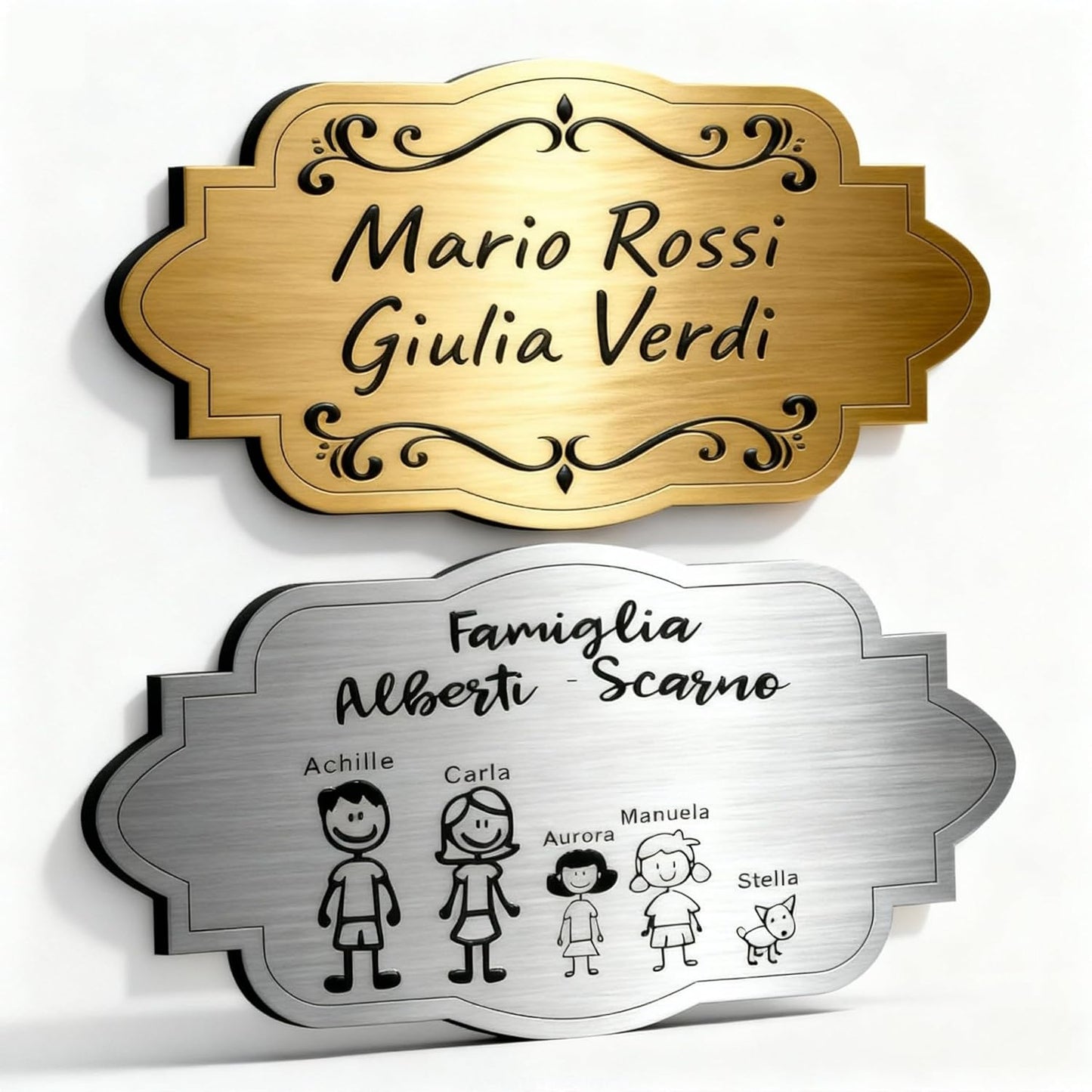 Targhetta per porta d'ingresso personalizzata