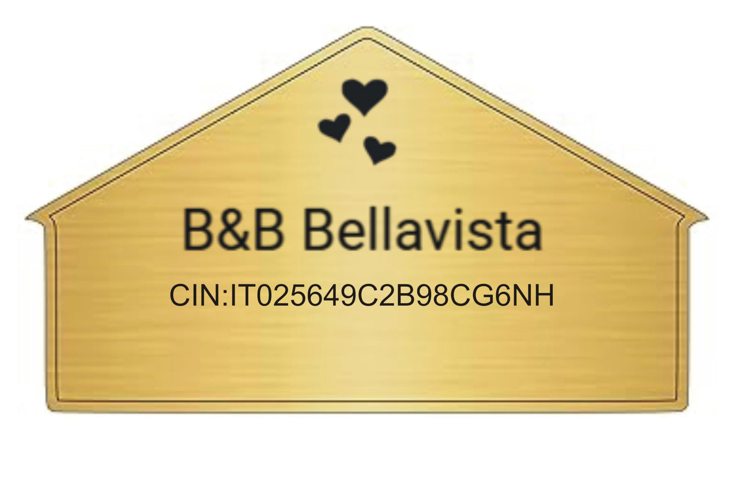 Targa CIN casetta misure forma personalizzata — Lo Realizzo®