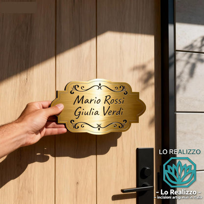 Targa Porta Ingresso Personalizzata Adesiva (Targa Classica)