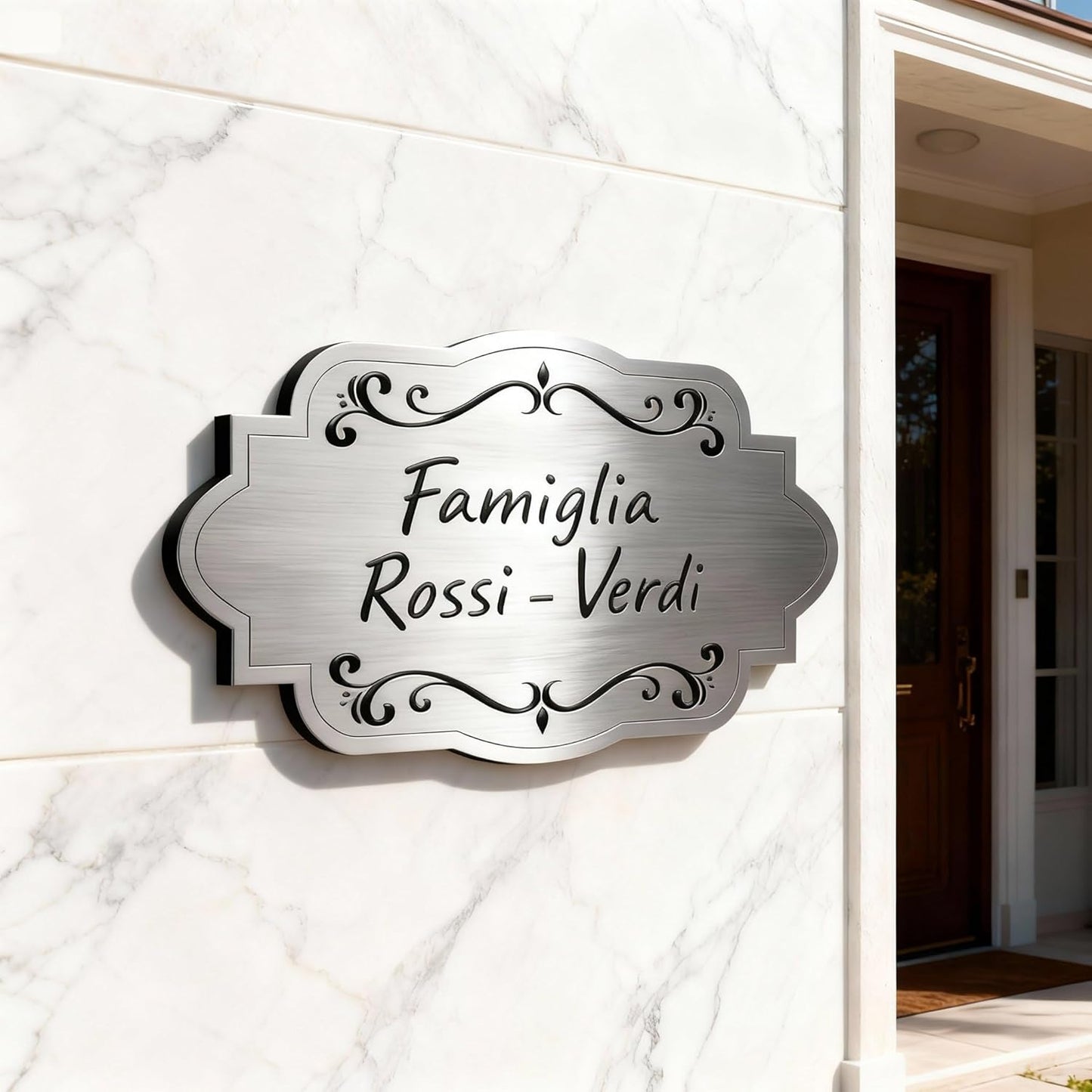 Targa Porta Ingresso Personalizzata Adesiva (Targa Classica)