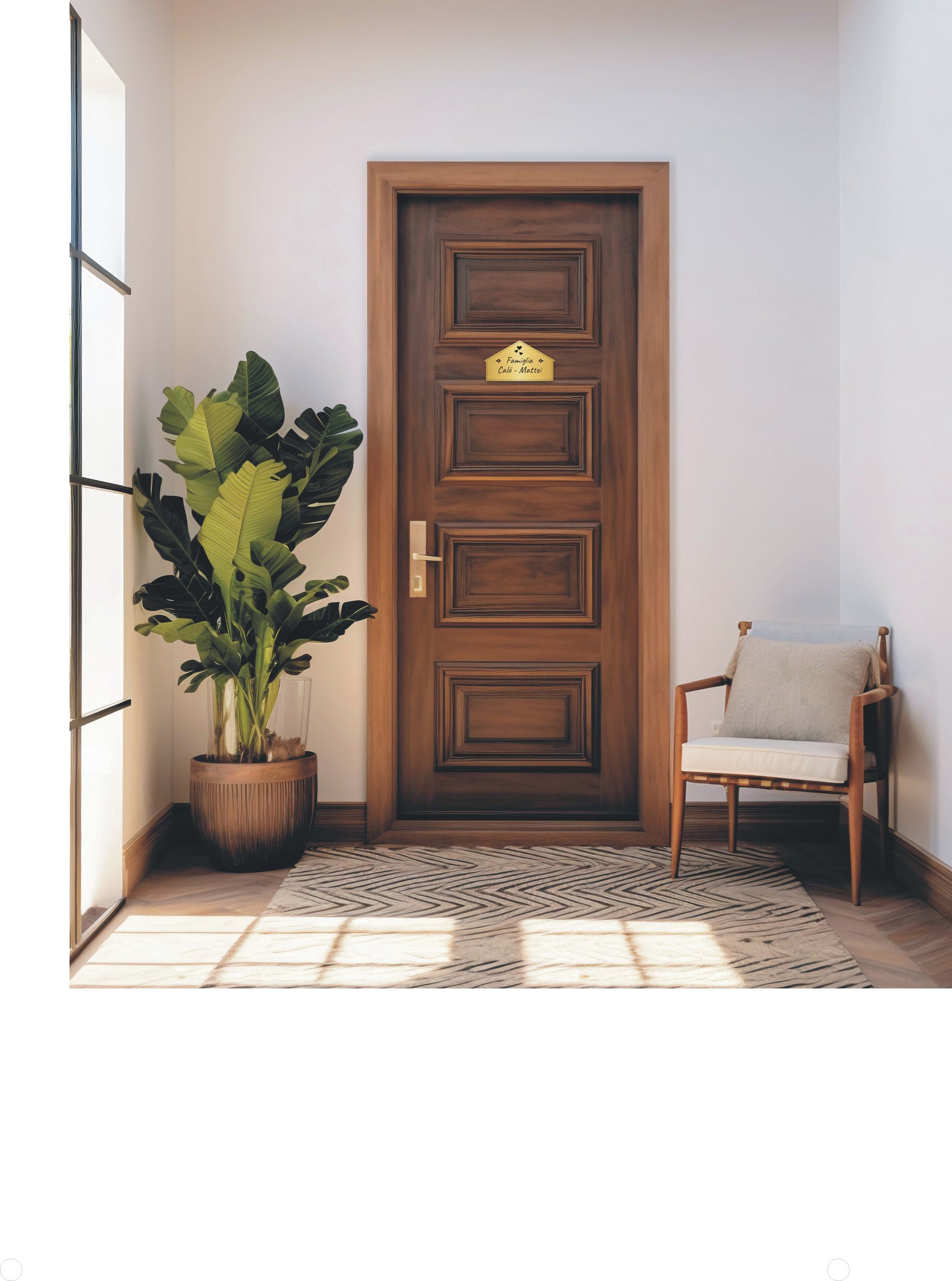 Targa Porta Ingresso Personalizzata Adesiva (Casetta Classica)