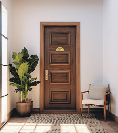 Targa Porta Ingresso Personalizzata Adesiva (Casetta con omini)
