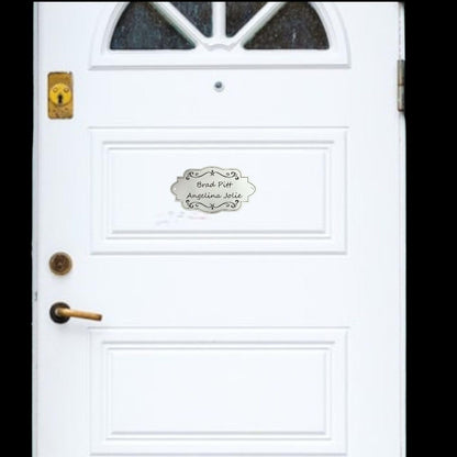 Targa Porta Ingresso Personalizzata Adesiva (Targa Classica)