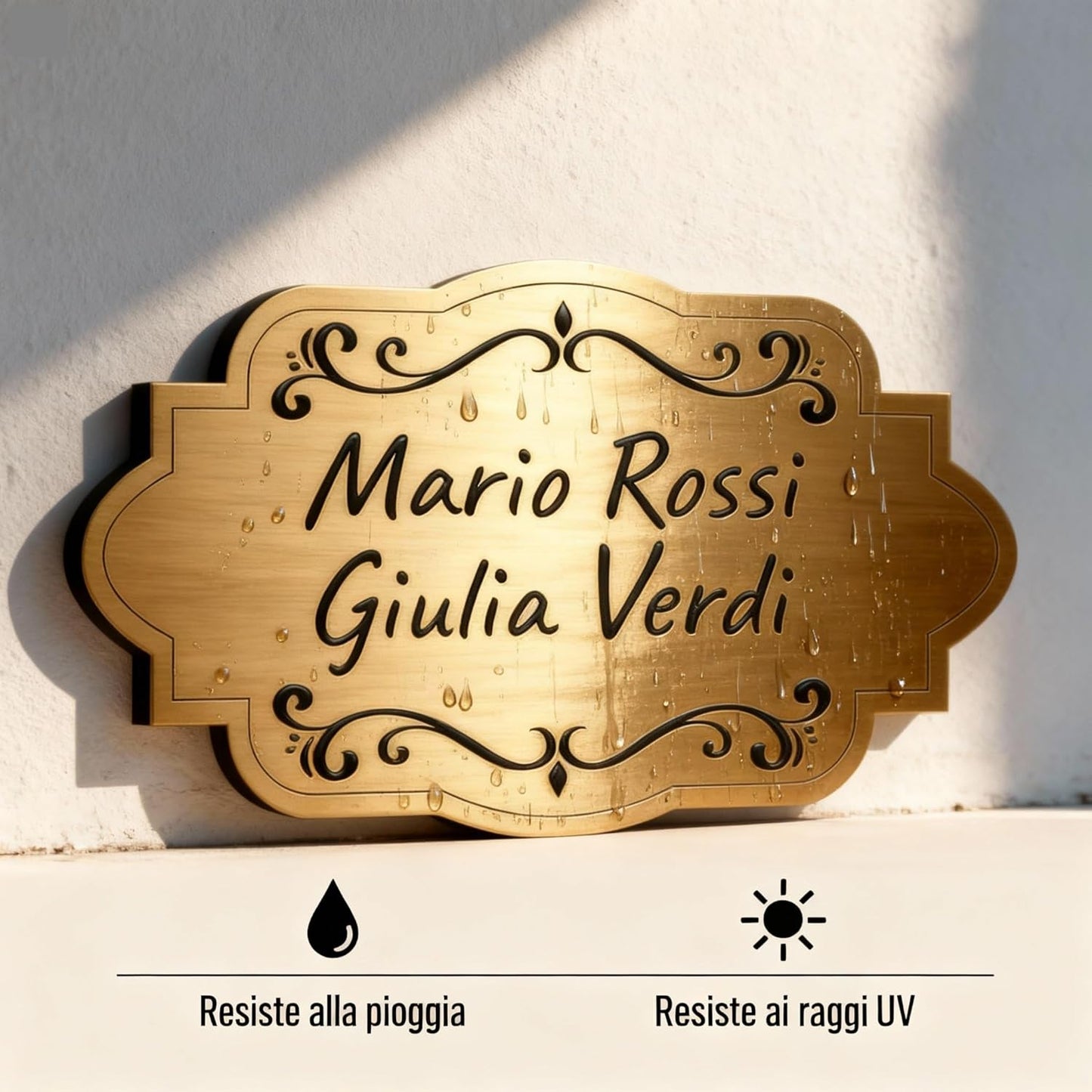 Targa Porta Ingresso Personalizzata Adesiva (Targa Classica)