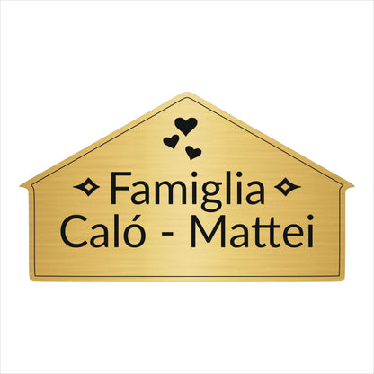 Targa Porta Ingresso Personalizzata Adesiva (Casetta Classica)