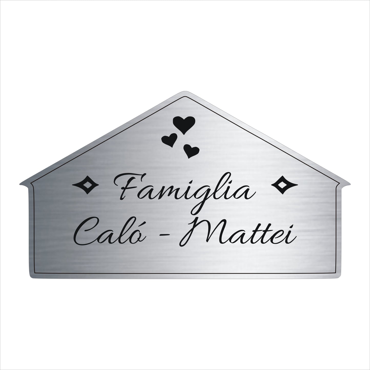 Targa Porta Ingresso Personalizzata Adesiva (Casetta Classica)