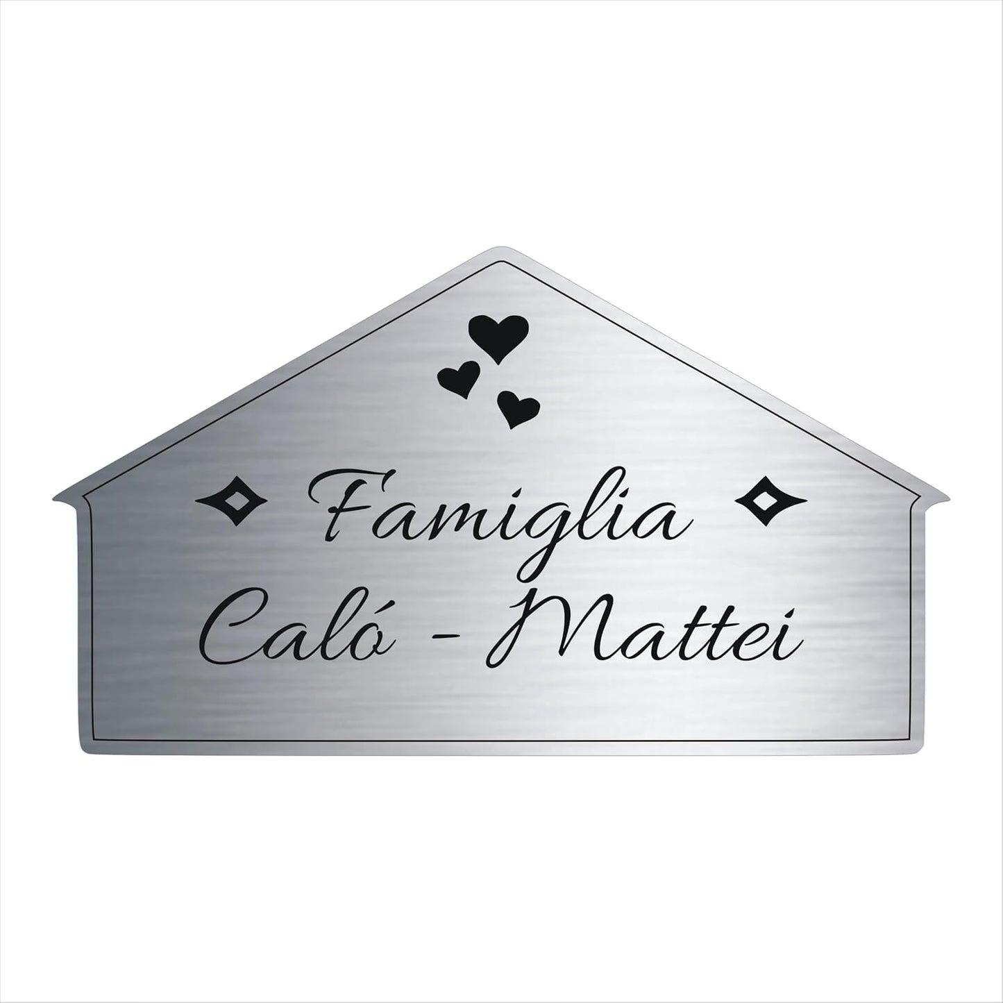 Targa Porta Ingresso Personalizzata Adesiva (Casetta Classica)