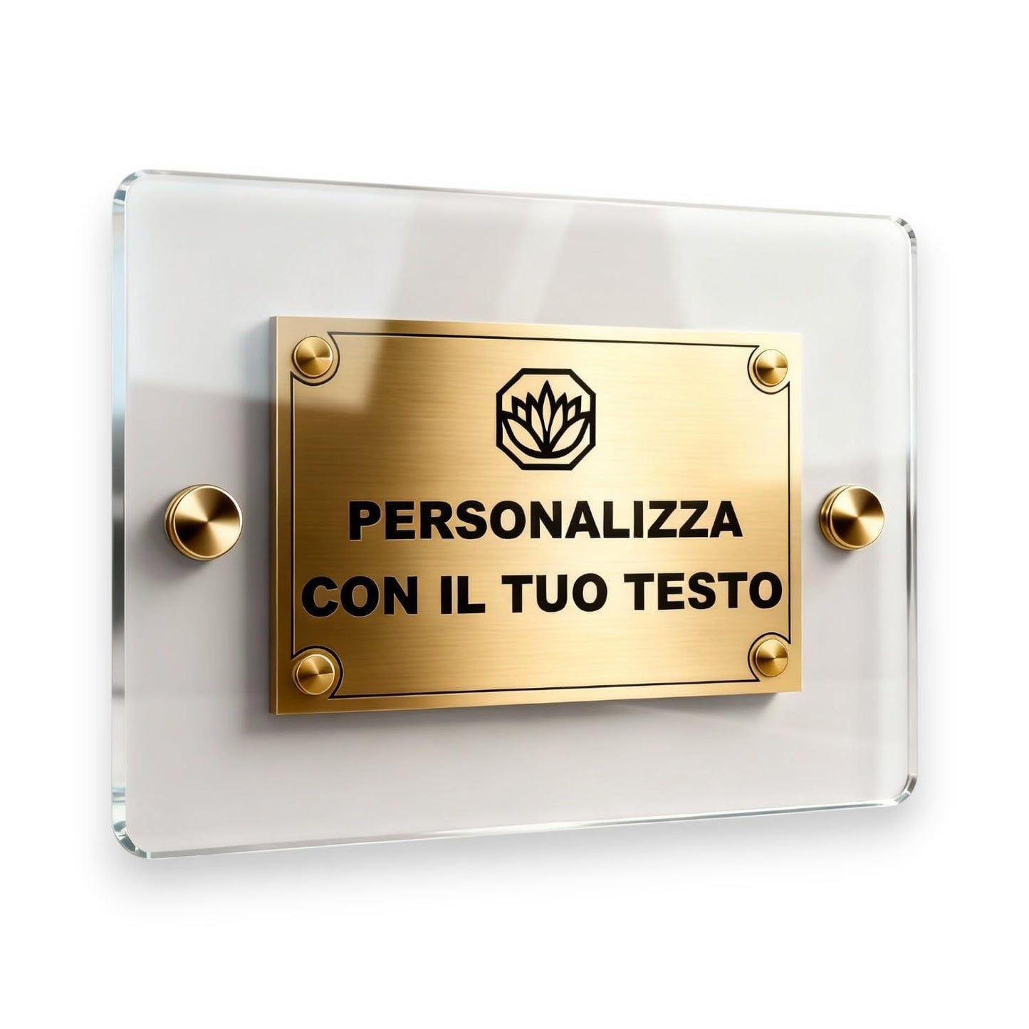 Targa CIN plexiglass personalizzata esempio completo — Lo Realizzo®