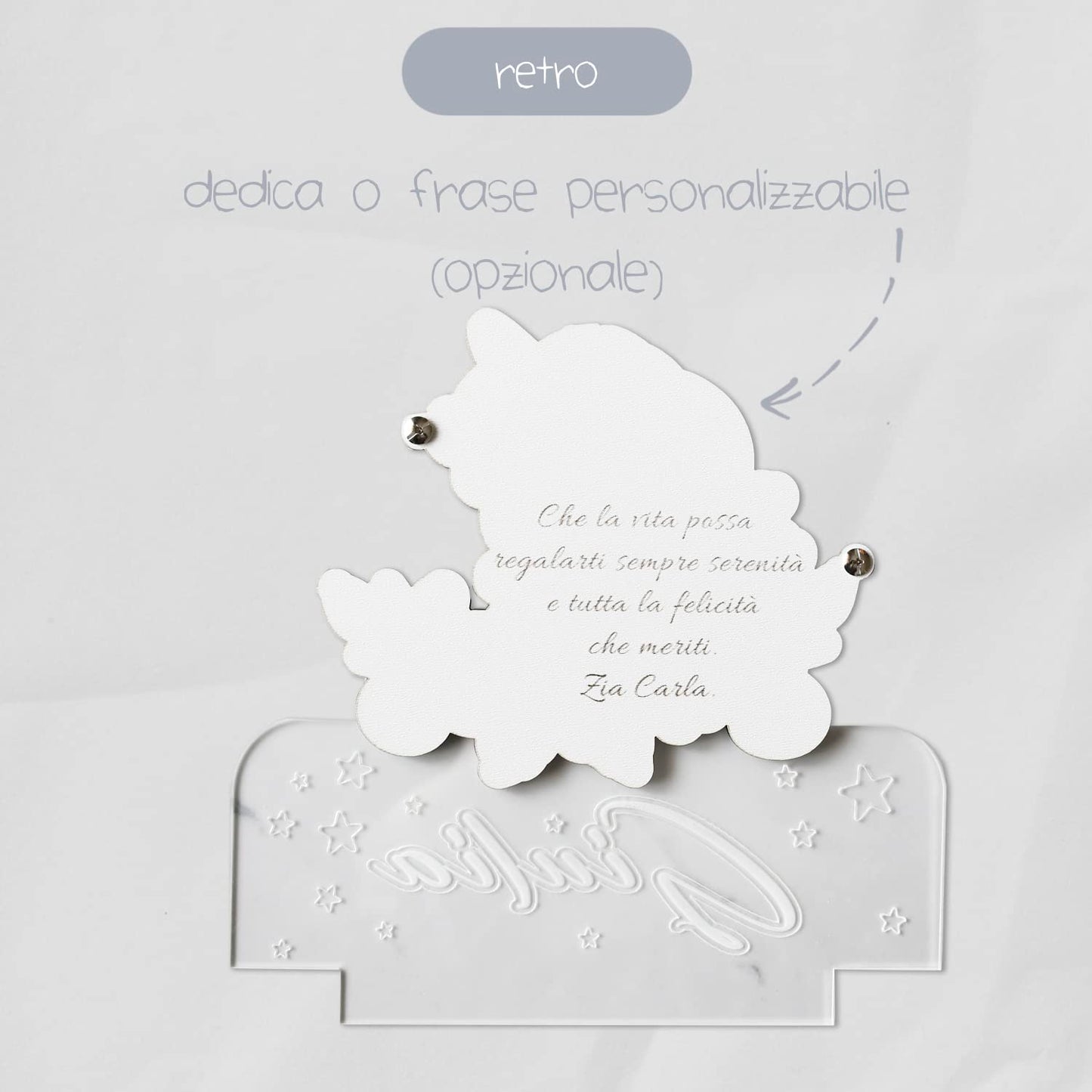 Lampada notturna unicorno luce LED cameretta personalizzata — Lo Realizzo®