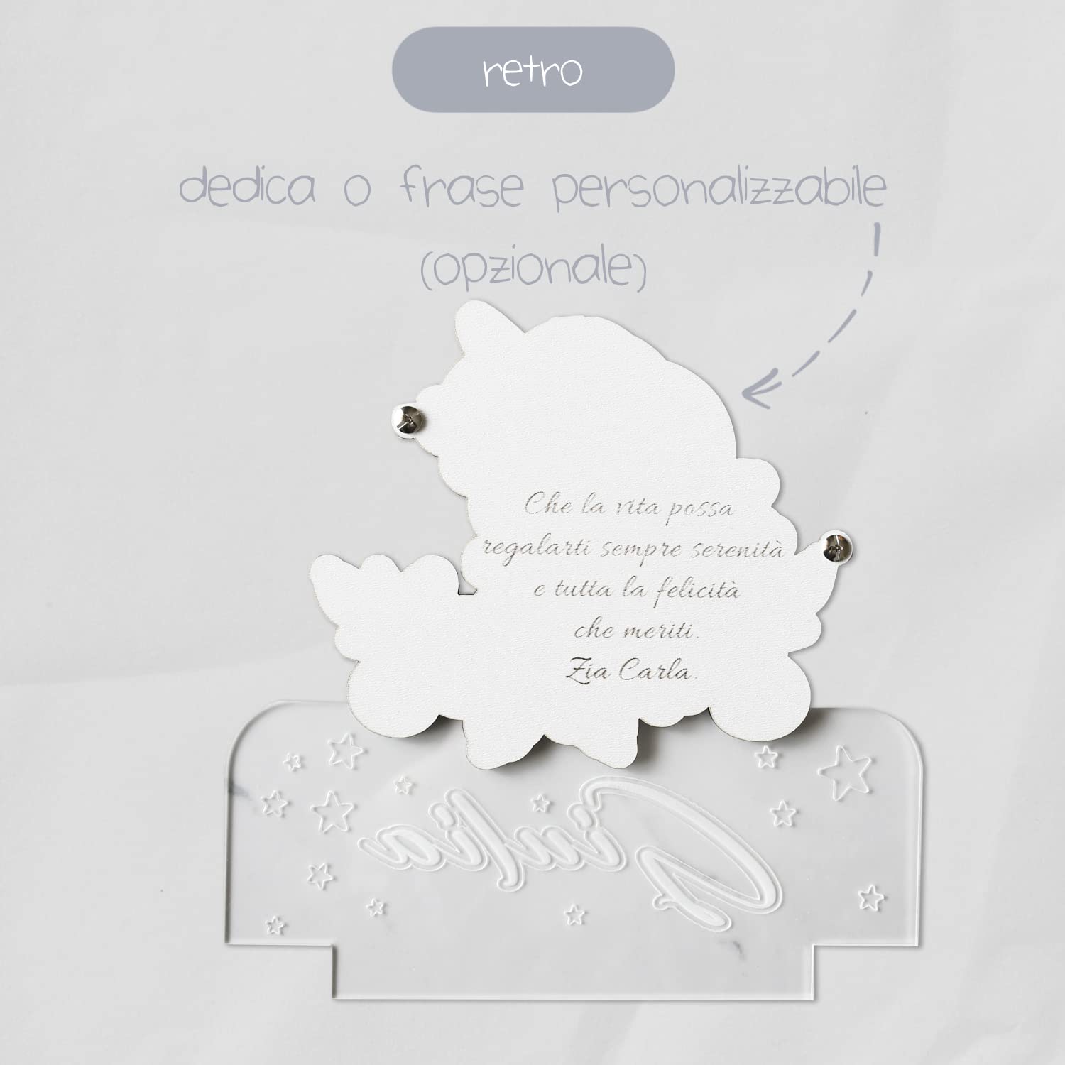 Lampada notturna unicorno luce LED cameretta personalizzata — Lo Realizzo®