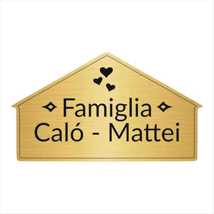 Targa Porta Ingresso Personalizzata Adesiva (Casetta Classica)