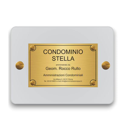 Targa CIN plexiglass misure 20x15 e 30x20 cm — Lo Realizzo®