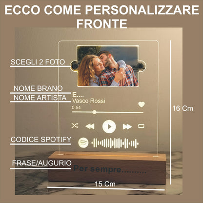 Lampada Spotify luce LED calda atmosfera romantica — Lo Realizzo®