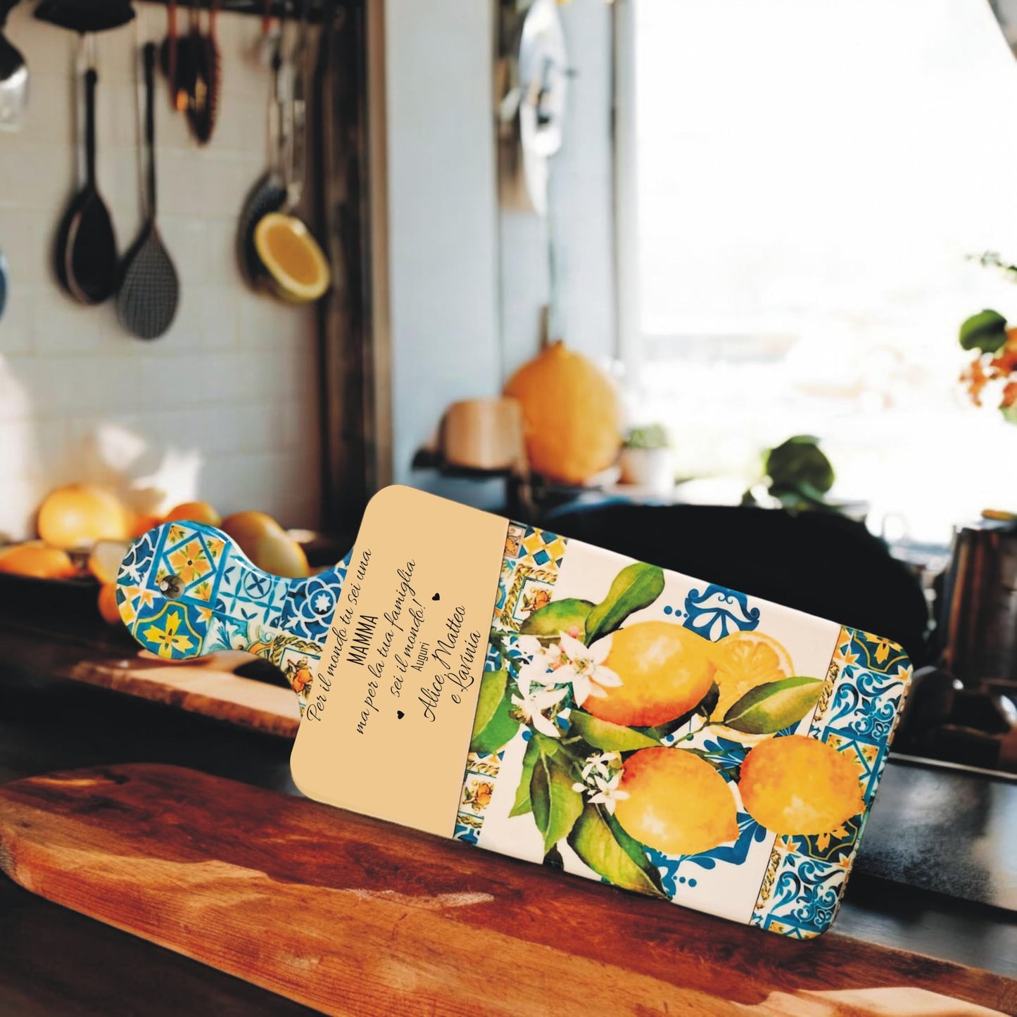 Tagliere ceramica personalizzato mamma confezione regalo — Lo Realizzo®