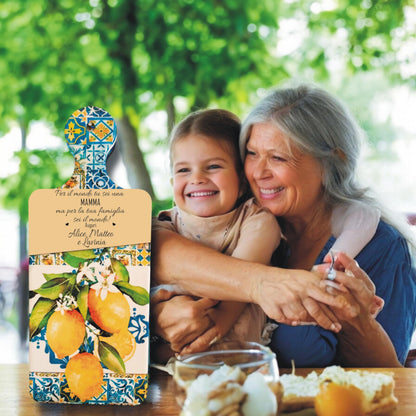 Tagliere ceramica personalizzato mamma esempio frase dedica — Lo Realizzo®