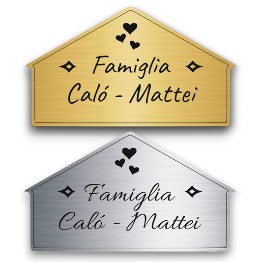 Targa Porta Ingresso Personalizzata Adesiva (Casetta Classica)