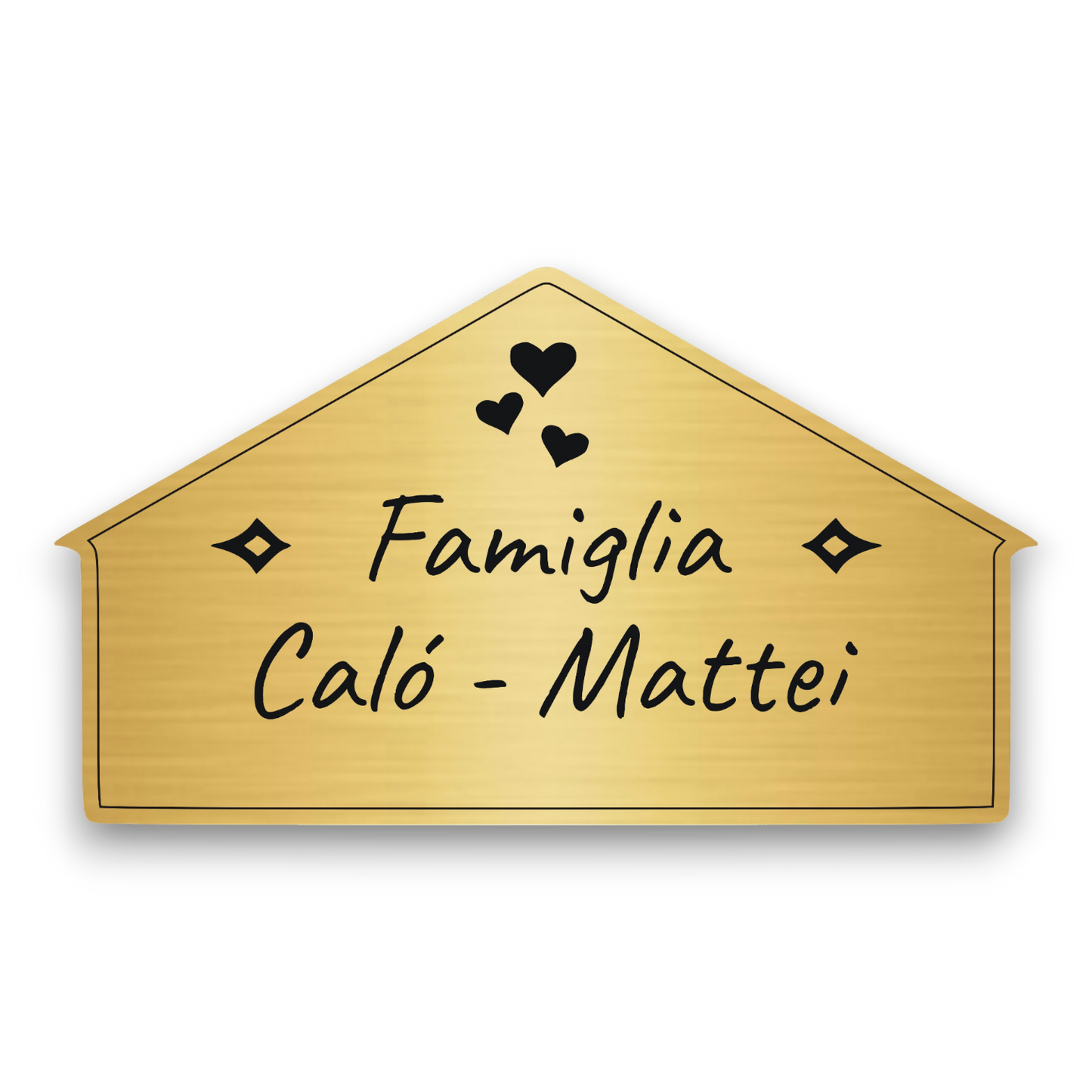 Targa Porta Ingresso Personalizzata Adesiva (Casetta Classica)