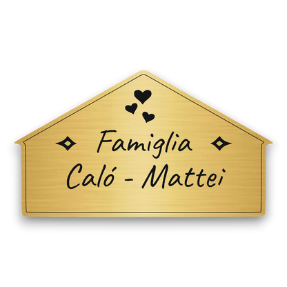 Targa Porta Ingresso Personalizzata Adesiva (Casetta Classica)