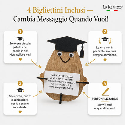 Patata positiva laurea gadget scrivania artigianale Made in Italy — Lo Realizzo®
