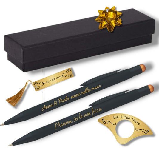 Penna personalizzata metallo incisione laser confezione regalo Lo Realizzo