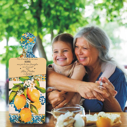 Tagliere ceramica personalizzato mamma esempio frase dedica — Lo Realizzo®